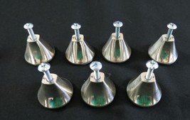 Brushed Chrome Cabinet Drawer Pulls/ Knobs/ Handles Lot of 7-1 1/4&quot; With Screws - £11.18 GBP