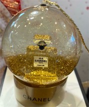 CHANEL Mini Snow Globe Dome 2021 Christmas Novelty GOLD VIP Limited - £131.05 GBP