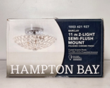 Hampton Bay Barclay 11 in. 2-Light Semi-Flush Crystal Mount in Polished ... - £28.33 GBP