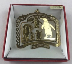 Nations Treasures Pacific Zoo Penguins Brass Metal Ornament Souvenir - £11.03 GBP