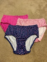 Comfort Choice Women&#39;s Size 9 Pink polyester/spandex Brief 3 Pack Underwear - £14.69 GBP
