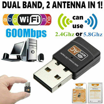 10 x Wireless Lan USB PC WiFi Adapter 802.11AC 600Mbps Dual Band 2.4G / 5G AA - £70.24 GBP