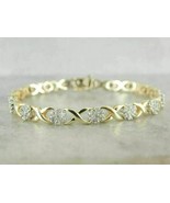 4 CT Rundschliff Künstlicher Diamant Damen Tennis Armband 14K Gelb Vergo... - $2,467.88 MXN
