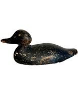 Antique Wooden Duck Decoy 14” Hand Carved Glass Eye Primitive + Weight V... - $98.00