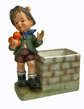 Vintage Relpo Boy with Harvest Fruits Apples Planter figurine Hummel sty... - £19.01 GBP