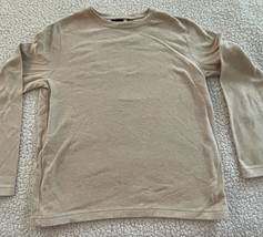Westbound women’s Thick long sleeve Beige round neck, T-shirt, size Small - $164.07 MXN