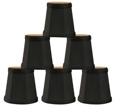 Royal Designs, Inc. Empire Chandelier Shade with Flame Clip Fitter,CS-102BLK/GL- - $48.46