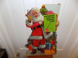 Vintage Real Holidays Call For the Real Thing Coke Cardboard Store Display - $64.35