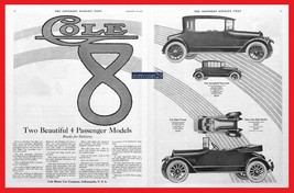 1917 Cole Eight COLE-SPRINGFIELD Tourcoupe &amp; Tuxedo Roadster Huge B/W Ad - Usa ! - £19.39 GBP