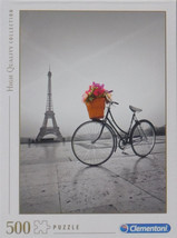 Clemontoni Romantic Promenade in Paris 500 pc Jigsaw Puzzle Colored B & W Photo - $15.83