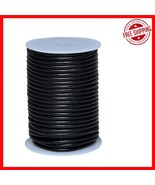 4mm Black Round Leather String Cord - 11 Yards of  Crafting Material - $560.36 MXN