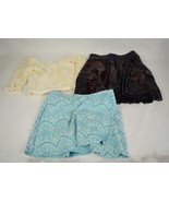 3 Lot Un Deux Trois One leather skirt lace shorts lace blouse Girls - $27.08 CAD