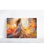 Colorful Woman Wall Art Portrait Contemporary Abstract Painting Beautifu... - £17.99 GBP+