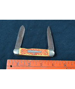 Remington Bullet Knife Muskrat RED JIGGED YELLOW BONE etched Madison NC - $1,108.31 MXN