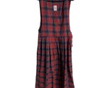 Selections by Manor House Dress Jumper Womens Size M Red Plaid Midi Mode... - £16.96 GBP