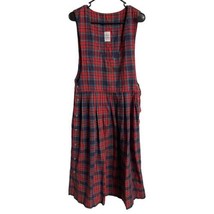 Selections by Manor House Dress Jumper Womens Size M Red Plaid Midi Modest USA - £16.96 GBP