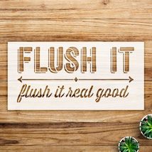 Bathroom Humor Stencil Pattern for Walls and Wood Signs, Reusable Design... - $14.69+