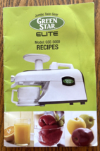 Tribest green star ELITE juicer recipe book GSE-5000 - £9.40 GBP