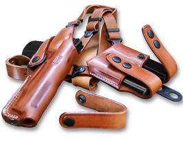 Fits SR 1911 Ruger 45 ACP 9/45 With Rail 4.25”BBL Leather Shoulder Holster #7391 image 9