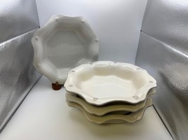 Set of 4 Juliska Ceramics BERRY &amp; THREAD Whitewash Soup / Pasta Bowls - $129.99