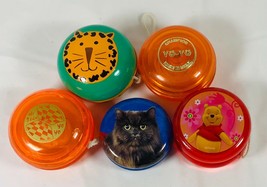Yo-yo Group of Five - Clear Orange, Cats, and Winnie the Pooh Yo-Yo’s - £15.71 GBP