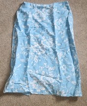 Womens Talbots Petites Irish Linen Blend Size 12 Light Blue Floral Skirt... - $14.99