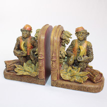 VTG Pair CBK Monkey Bookends 6” Tall 1999 Organ Grinder Circus Monkey Bookends - £16.66 GBP