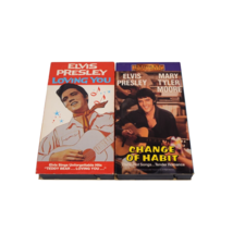 Lot of 2 Elvis Presley VHS Movies Loving You &amp; Change of Habit - £7.83 GBP