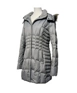 Eddie Bauer High Pass Goose Down Parka Womens Medium Gray Long Coat Jack... - $67.91 CAD