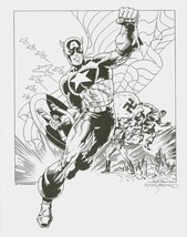 Jim Steranko SIGNED LE Marvel Comic Art Print #30/100 Captain America Red Skull - £205.00 GBP