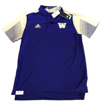 New NWT Washington Huskies adidas Primeblue Coaches Sideline Medium Polo Shirt - £30.20 GBP