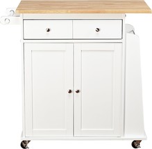 Target Marketing Systems Sonoma Collection Two-Toned Rolling, White/Natural - £178.02 GBP