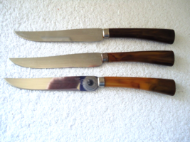 Lot Of 3 Vintage E.Parker &amp; Sons Steak Knives With Bakelite Handles &quot; Gr... - £18.37 GBP