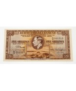 1937 Bermuda 5 Shillings Note AU Condition Pick #8b - $285.86