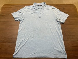Travis Mathew Men’s Light Blue Striped Short-Sleeve Polo Shirt - XL - £13.29 GBP