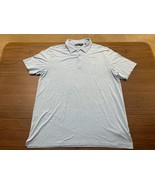 Travis Mathew Men’s Light Blue Striped Short-Sleeve Polo Shirt - XL - £13.27 GBP
