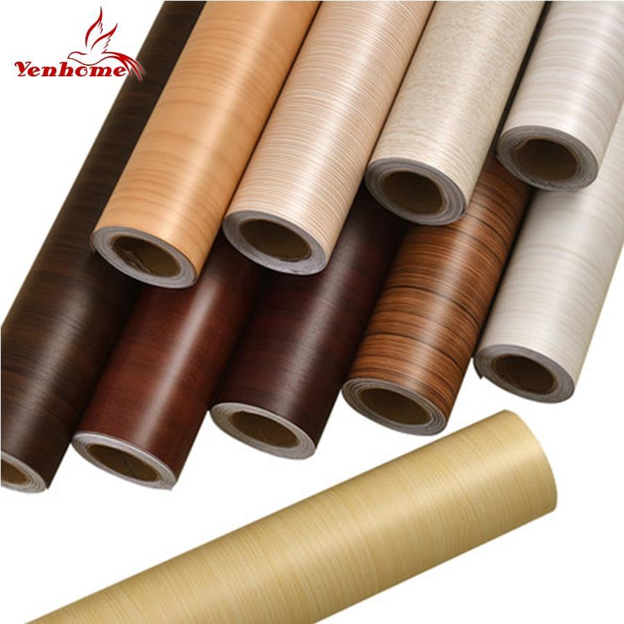 Wood grain Home Decor Furniture Vinyl Wrap Waterproof Wall Sticker Self Adhesive