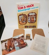 Vintage 1974 The Adventures Of Tom &amp; Huck Decoupage Made Easy` NEW Compl... - $15.79
