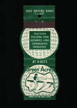 Vintage Contour Matchbook Green Acres Golf Practice Driving Range El Monte CA - £4.98 GBP