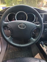Perforated Leather Steering Wheel Cover For Toyota Yaris R / Ia Black Seam - $49.99