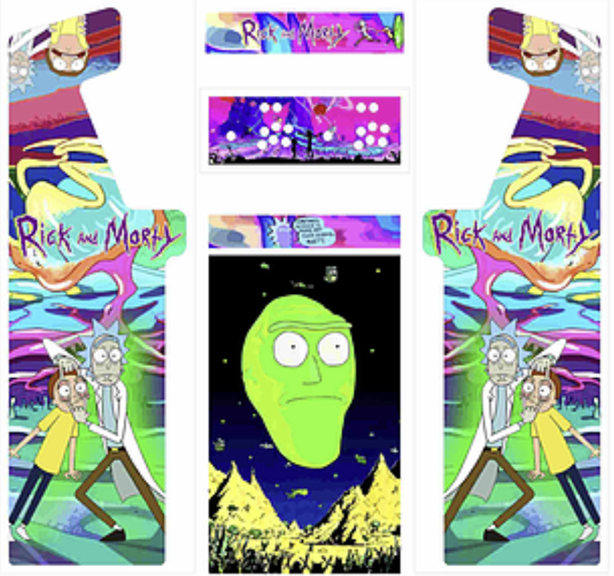 AtGames Legends Ultimate ALU Rick &amp; Morty Arcade/Arcade Cabinet side Art - $152.58