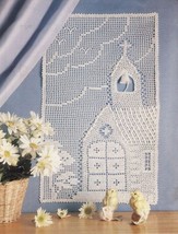 Chapel Wall Hanging Christmas Angel Irish Crochet Wreath Pillow Crochet Patterns - £7.94 GBP