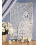 Chapel Wall Hanging Christmas Angel Irish Crochet Wreath Pillow Crochet ... - £7.83 GBP
