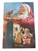 Coca Cola Vintage 1950 Ad Drink Soda Pop Coke Bottle Santa Claus Christmas - £11.00 GBP