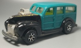 Hot Wheels Woodie &#39;40s Black &amp; Turquoise - £2.35 GBP