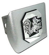 SOUTH CAROLINA GAMECOCKS BRUSHED TRAILER HITCH COVER MADE IN USA - £60.74 GBP