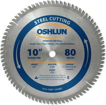 Oshlun Sbf-100080 10-Inch 80 Tooth Tcg Saw Blade With 5/8-Inch Arbor For... - $70.99