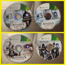 Assassin&#39;s Creed Xbox 360 Games Lot Bundle series  3 and 4 Discs Only - £10.64 GBP