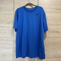 Nike Fit-dry Loose Fit Short Sleeve Athletic Shirt Men&#39;s Size XXL blue M1 - £7.59 GBP