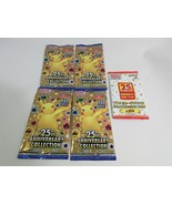 Pokemon Card 25th ANNIVERSARY COLLECTION 4 Pack &amp; 1 Promo Card Set s8a J... - $133.50 CAD